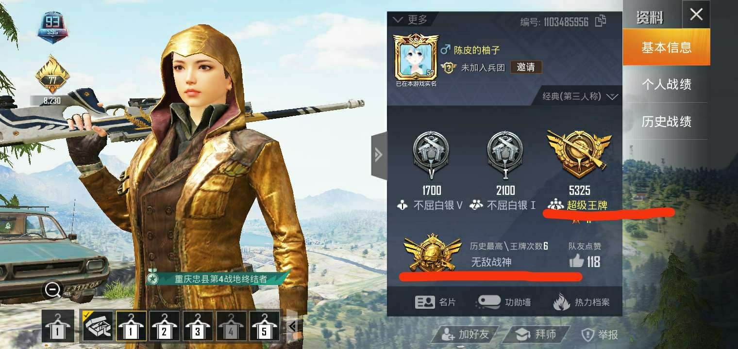 至尊金龙随便穿玛莎拉蒂随便开 / 和平精英 / qq账号